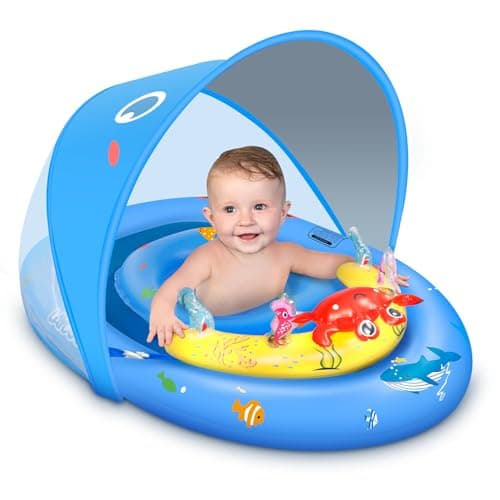 LAYCOL Baby Pool Float with Canopy